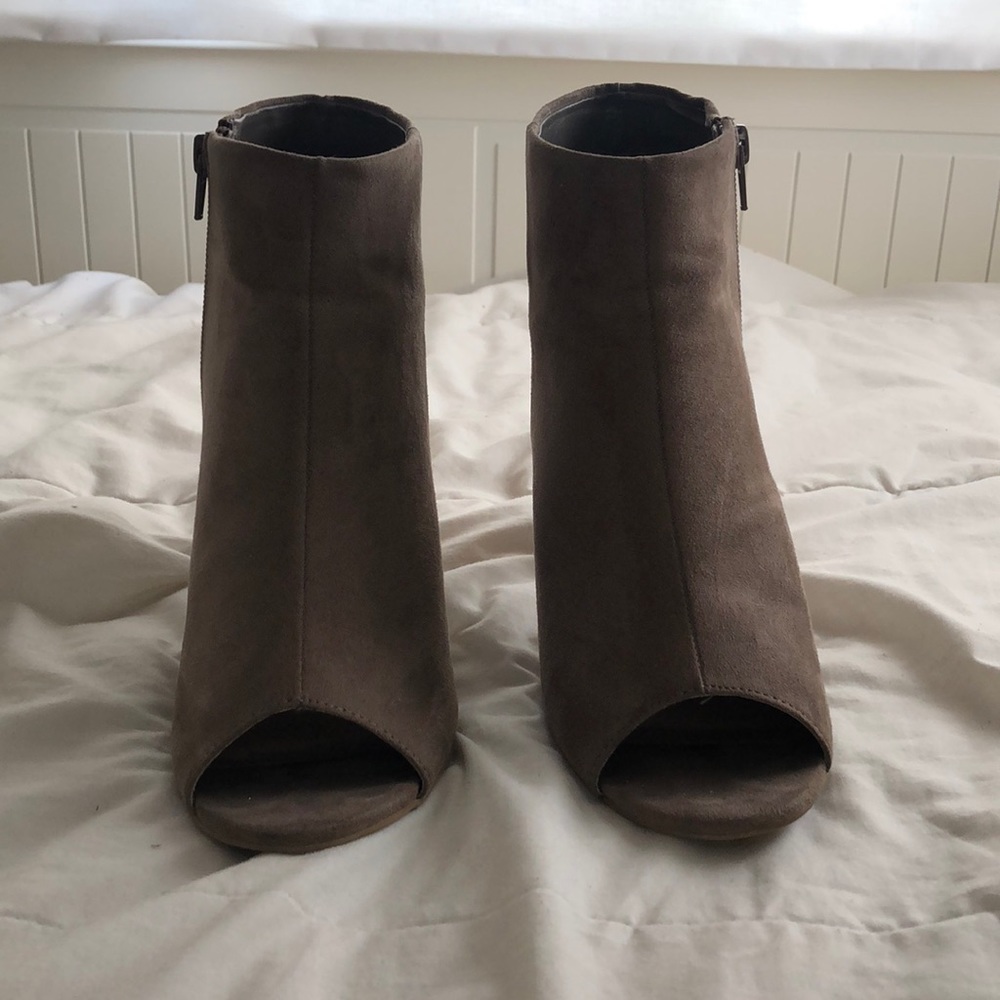 BAMBOO Peep Toe Bootie.